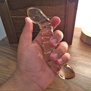Icicles No. 55 Double-Ended Textured Glass Dildo